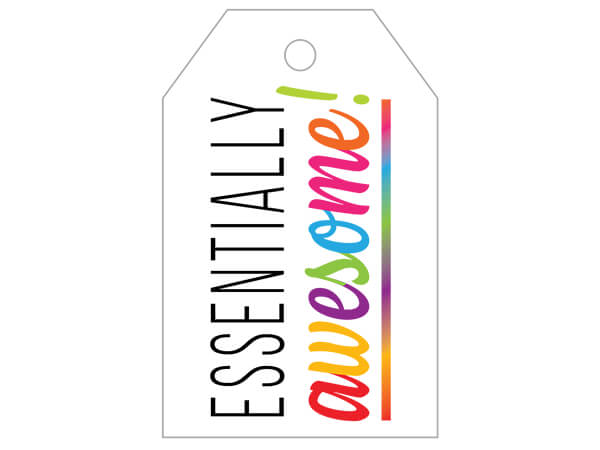 *Essentially Awesome Gloss Printed Gift Tags, 2-1/4x3-1/2", 50 Pack