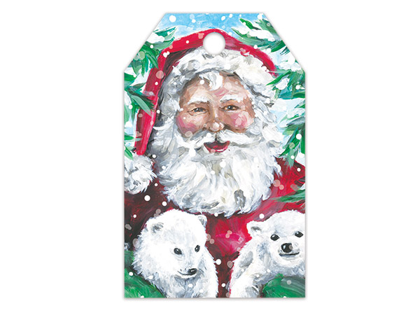 Enchanted Santa Gloss Gift Tag