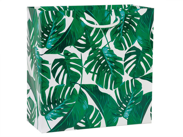 *Tropical Palm Gift Bags, Filly 12x5x12", 10 Pack