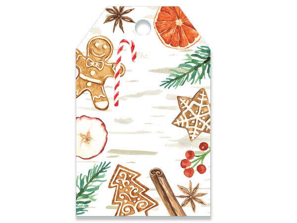 Gingerbread Spice Gloss Gift Tag 2.25x3.5", 50 Pack