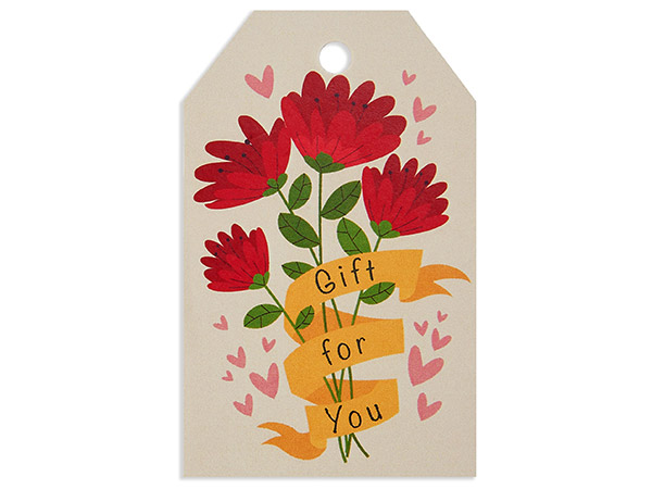 Gift For You Gloss Gift Tag, 2.25x3.5", 50 Pack