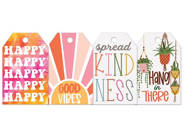 Good Vibes Gift Tag Assortment 2.25x3.5", 100 Pack