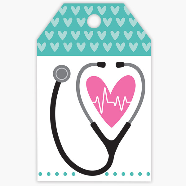 Health Care Gloss Gift Tag, 2.25x3.5", 50 Pack
