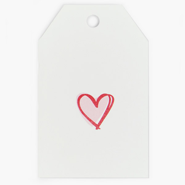 Heart Doodle Gloss Gift Tag, 2.25x3.5", 50 Pack