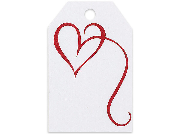 Heart Printed Gift Tags 2-1/4x3-1/2"