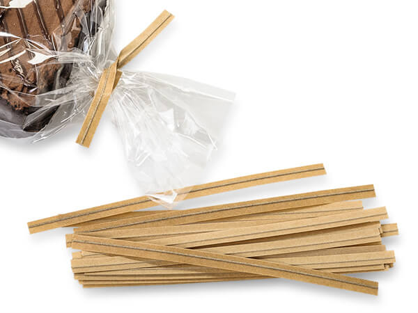 Candy Ties for Bags Paper Twist Ties 1000 Pieces 5 Inch Kraft Paper Twist Ties Bread Twist Ties Kraft Paper Brown 