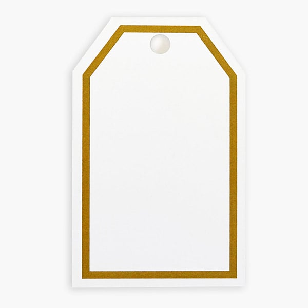 Gold Luxe Metallic Gloss Gift Tag, 2.25x3.5", 50 Pack