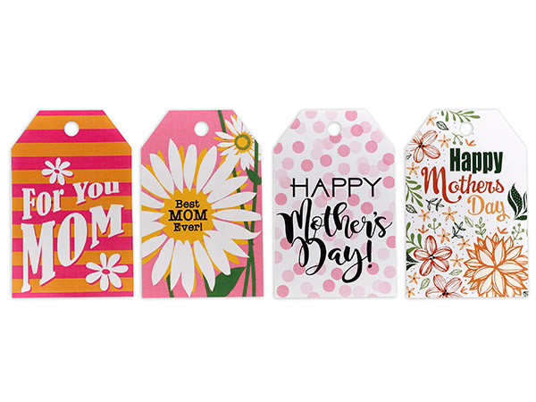 Mother's Day Gloss Tag Assortment, 2.25x3.5", 100 pack