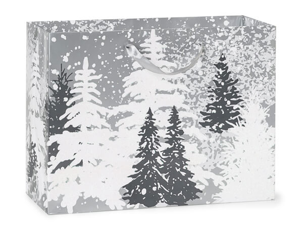 *Frosted Forest Gloss Gift Bags, Mini Vogue 12x5x9", 10 Pack