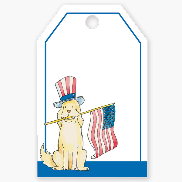 Patriotic Pooch Gloss Gift Tag, 2.25x3.5", 50 Pack