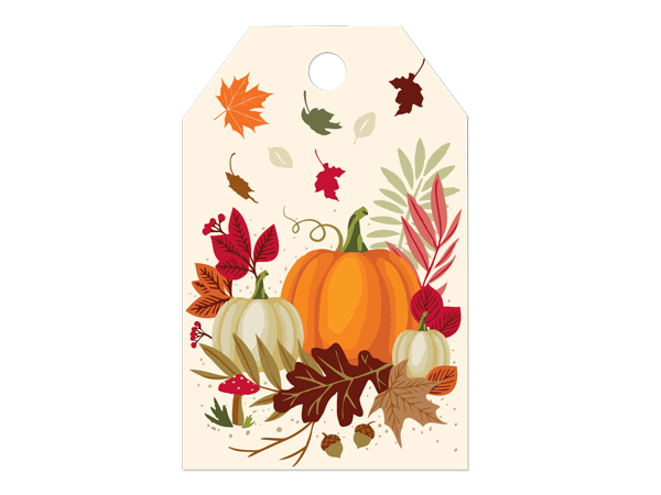 Pumpkin Plaid Gloss Gift Tag