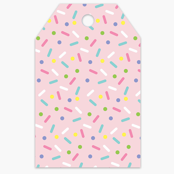 Party Sprinkles Gloss Gift Tag, 2.25x3.5", 50 Pack