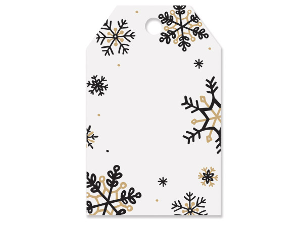 *Rustic Snowflake Gloss Gift Tag 2.25x3.5", 50 Pack