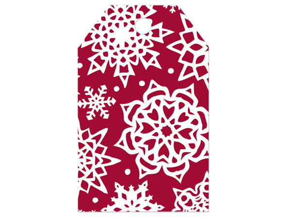 Snowflake Silhouette Gloss Gift Tag