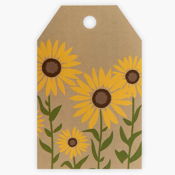 Summer Sunflower Matte Gift Tag, 2.25x3.5", 50 Pack