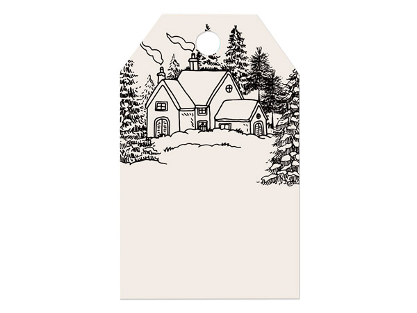 Winter Toile Gift Tag