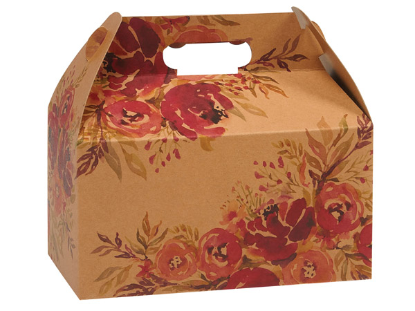 Romantic Blooms Gable Boxes, 9.5x5x5", 6 Pack