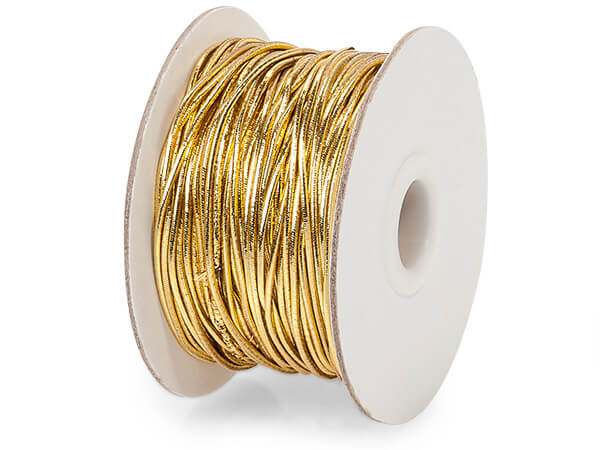 Metallic Gold Elastic Stretch Cord, 1/16"x50 yards