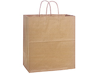 RACETOP Small Brown Kraft Paper Bags with Handles Bulk, 5.9x3.2