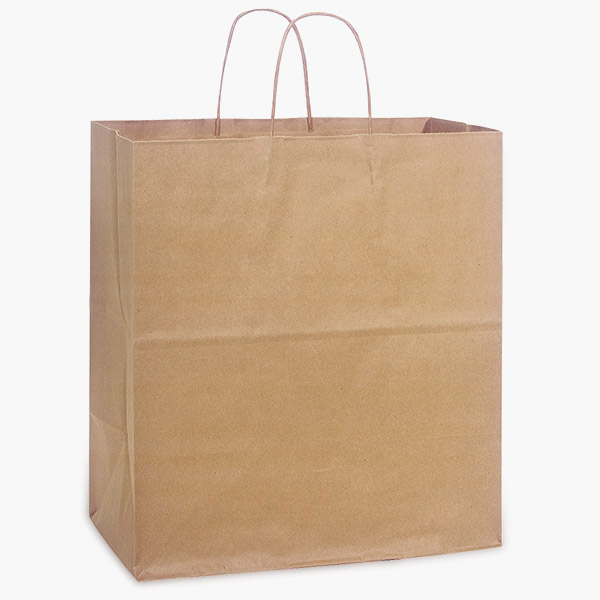 100% Recycled Kraft Paper Bags, Regal 14.5x9x16", 100 Pack