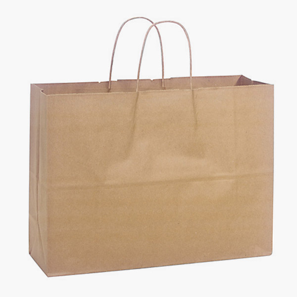 100% Recycled Kraft Paper Bags, Vogue 16x6x12",  100 Pack