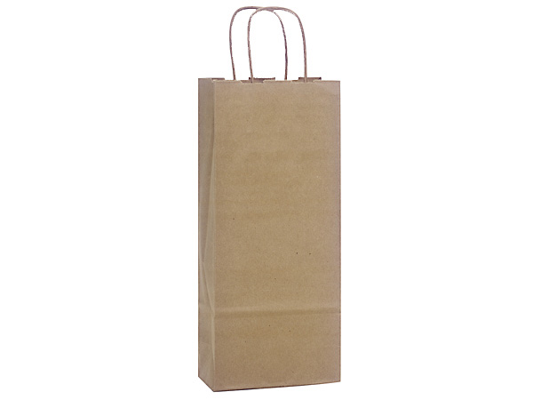 100% Recycled Kraft Paper Bags, Wine 5.5x3.25x13", 25 Pack