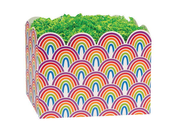 Rainbow Basket Boxes, Small 6.75x4x5", 6 Pack