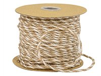 Worallymy 1 Roll 50m Multicolor Twisted Burlap String Natural Ribbon Fiber  Jute Twine Rope 