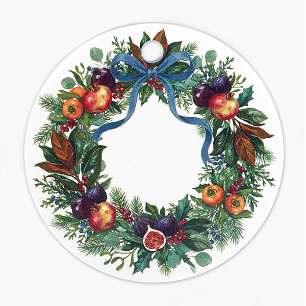 Holiday Harvest Round Gloss Gift Ta 3" Circle, 50 Pack