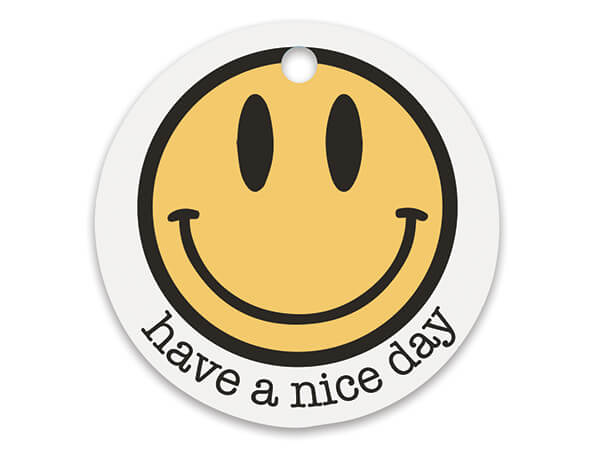 Have A Nice Day Round Gift Tag Gloss, 3" Circle, 50 Pack