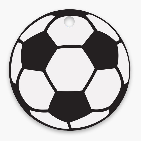 Soccer Ball Round Gloss Gift Tag, 3" Circle, 50 Pack