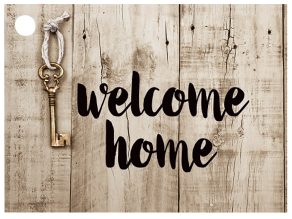 *Rustic Welcome Home Theme Card, 3.75x2.75", 6 Pack