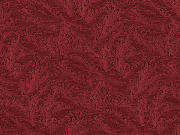 Burgundy Embossed Feather Foil Gift Wrap, 30" x 833', Full Ream Roll