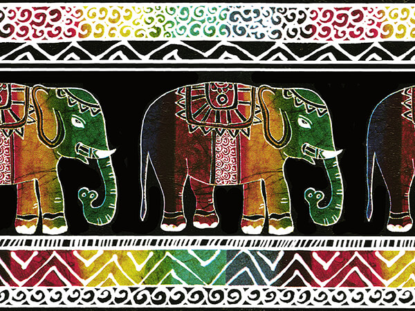African Elephants Wrapping Paper 24" x 833', Full Ream Roll