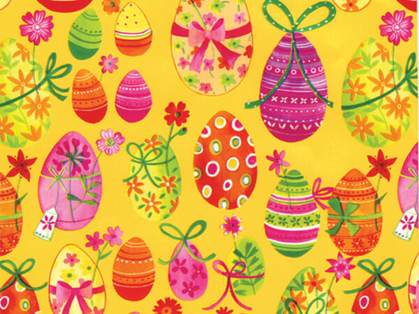 Easter Eggs Wrapping Paper 24" x 833', Full Ream Roll