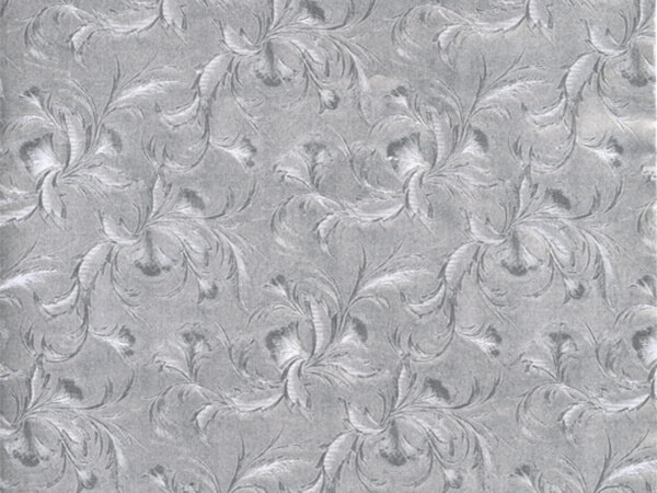 Silver Embossed Floral Foil Gift Wrap, 24" x 833', Full Ream Roll
