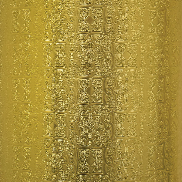 Gold Medallions Gift Wrap 26" x 417', Half Ream Roll