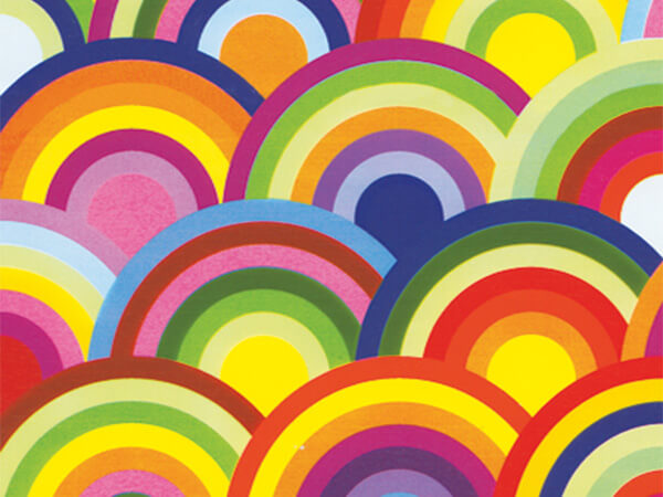 Rainbow Circles Wrapping Paper 30" x 833', Full Ream Roll