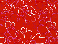 24-in x 100-ft Red And White Hearts Valentines Gift Wrap (E1260)