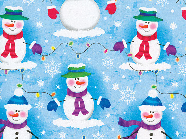 Frosty Nights Wrapping Paper 30" x 417', Half Ream Roll