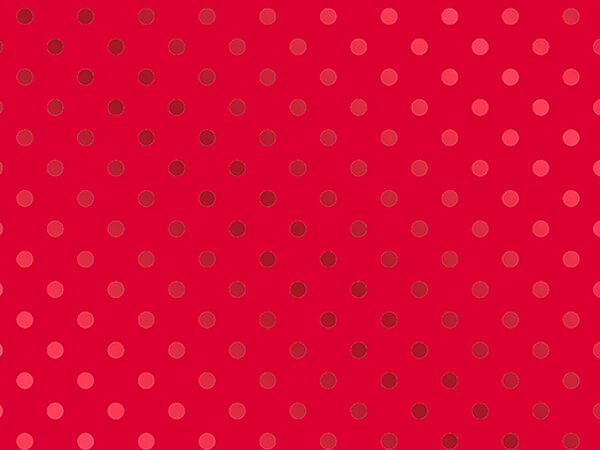 Red on Red Polka Dot Metallized Gift Wrap, 24" x 417', Half Ream