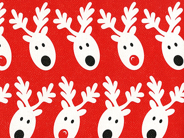 Tipsy Reindeer Wrapping Paper 30" x 417', Half Ream Roll