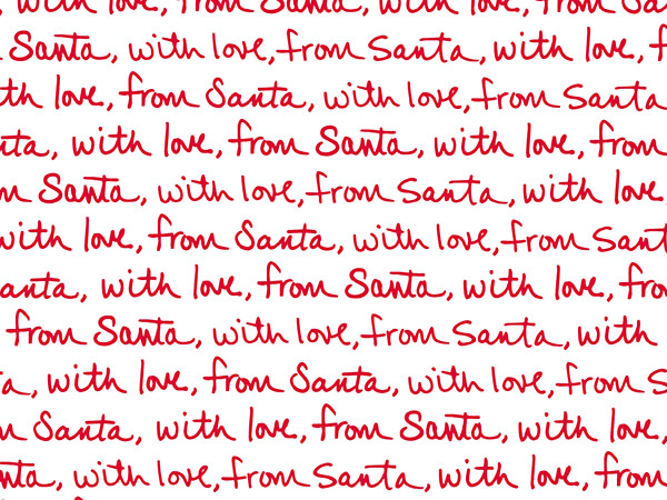 With Love from Santa Wrapping Paper 26" x 417', Half Ream Roll