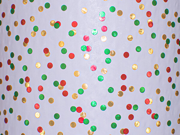 Christmas Confetti Dot  Gift Wrap 26" x 417', Half Ream Roll