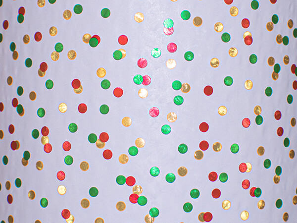 Christmas Confetti Dot Gift Wrap 30" x 417', Half Ream Roll