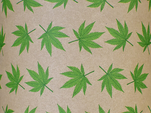 Cannabis Pilgrim Kraft Gift Wrap 26" x 833', Full Ream Roll