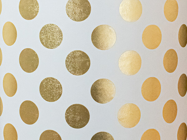 Large Gold Dots Wrapping Paper 30" x 833', Full Ream Roll