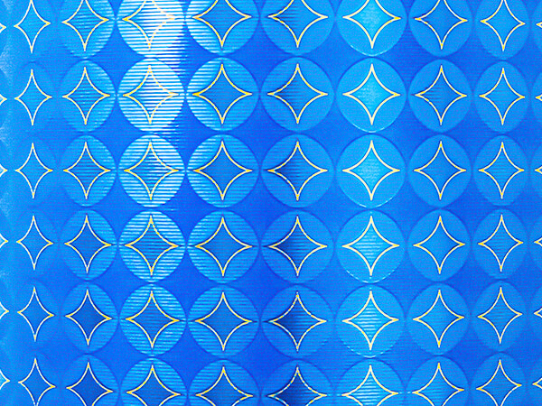Blue Geometric Wrapping Paper 26" x 417', Half Ream Roll