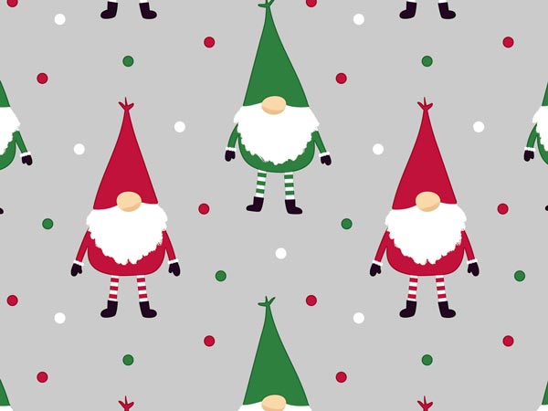 Gnome Sweet Gnome Wrapping Paper 24" x 833', Full Ream Roll