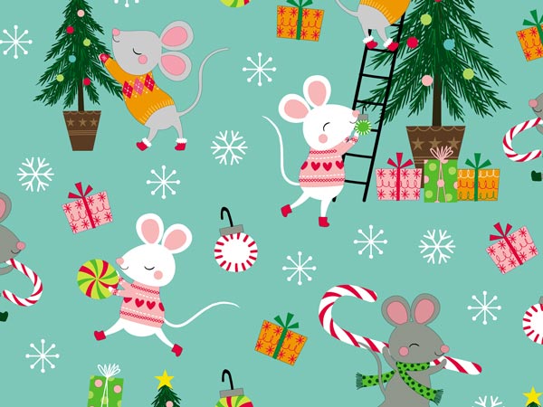 The Mice Will Play Wrapping Paper 24" x 833', Full Ream Roll